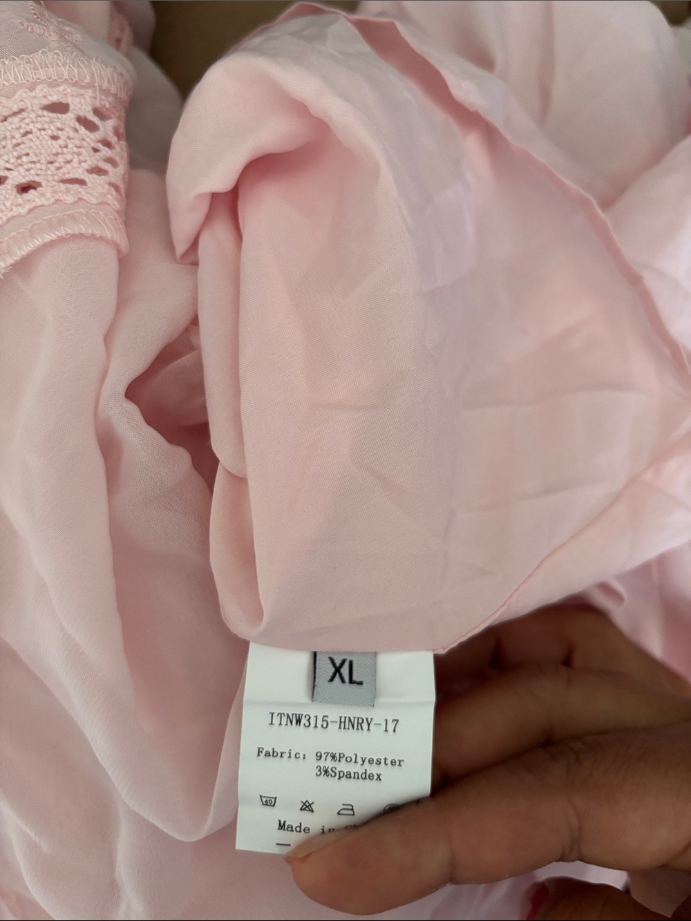 Pink Lace-Trim Maxi Dress - Women - Picture 8 of 8